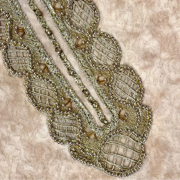 ๐SOLD๐Free People Beaded Secret Heart Tank Top Gold Embellishments Size Small - Picture 4 of 10